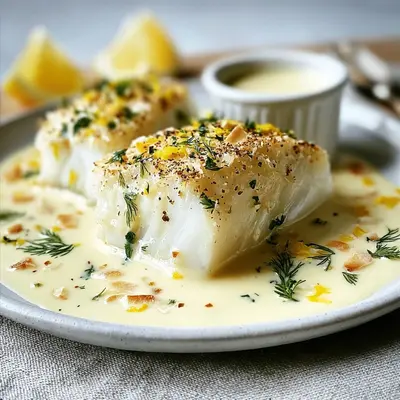 Creamy Baked Cod in Coconut Lemon Sauce