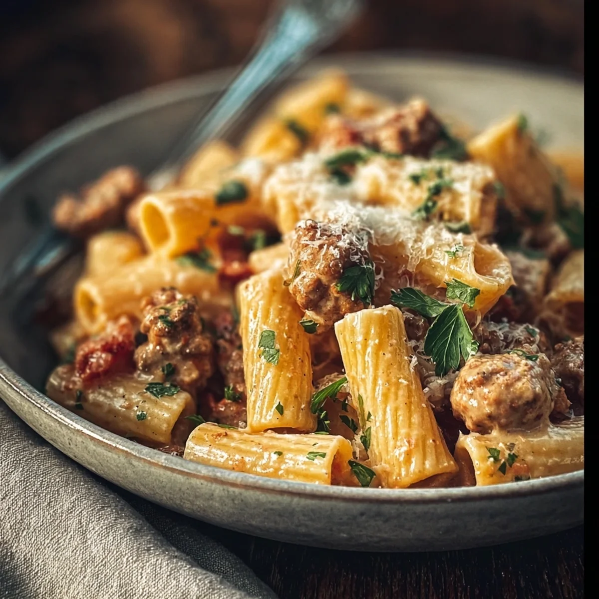 Creamy Beef Sausage Rigatoni: A Weeknight Hug
