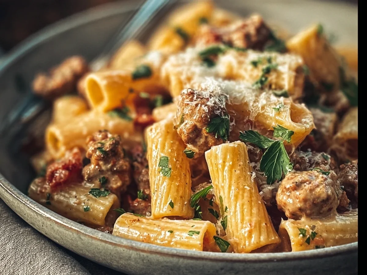 Creamy Beef Sausage Rigatoni: A Weeknight Hug - Featured Image