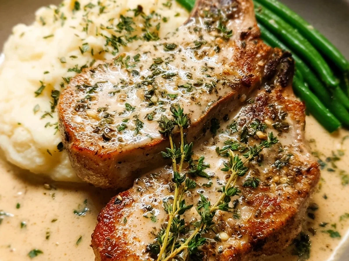 Creamy Chicken Broth Lamb Chops with Herbs - Featured Image