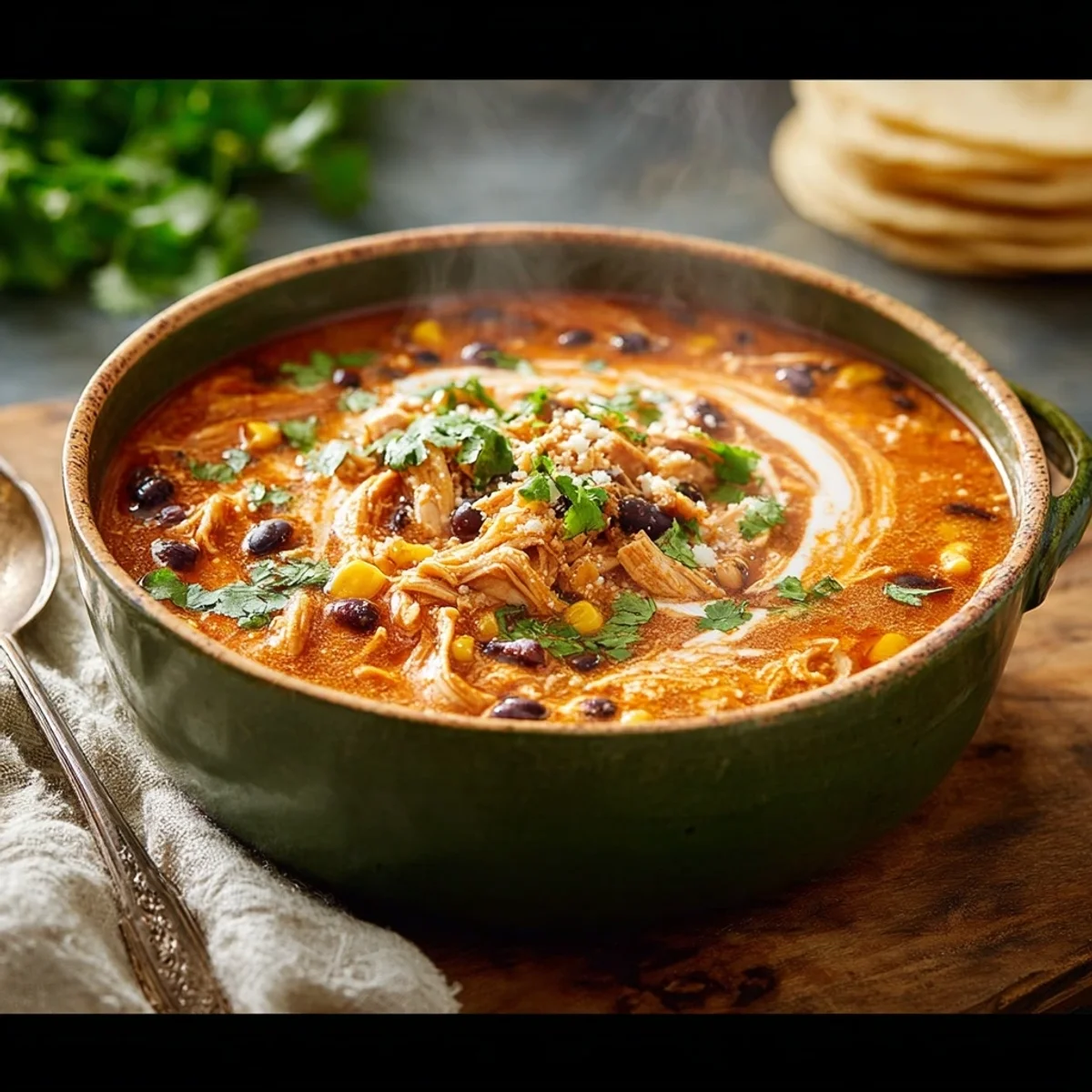 Creamy Chicken Enchilada Soup: Hearty Weeknight Meal
