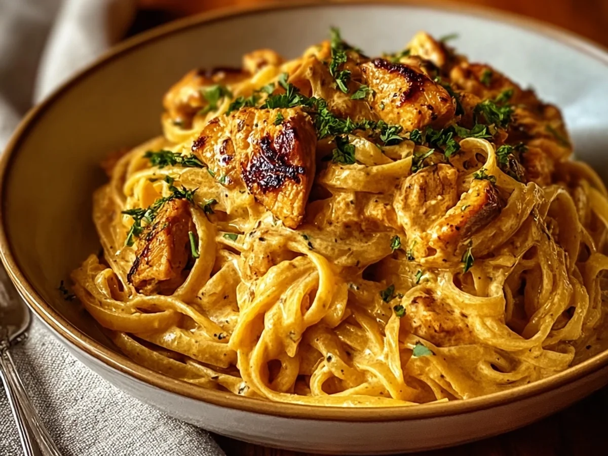 Creamy Cowboy Butter Chicken Linguine - Featured Image