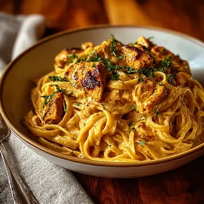 Creamy Cowboy Butter Chicken Linguine
