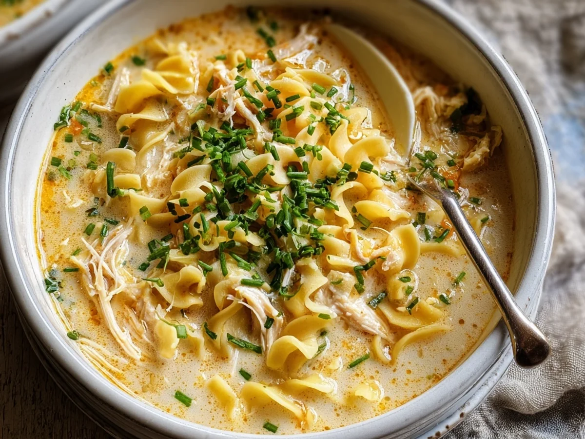 Creamy Crack Chicken Noodle Soup Recipe: A Comfort Bowl - Featured Image