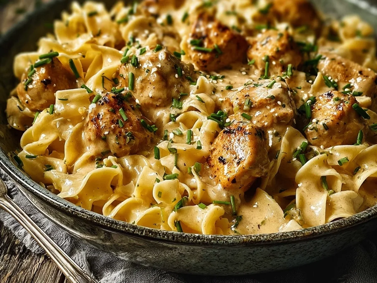 Creamy Garlic Butter Chicken with Egg Noodles - Featured Image