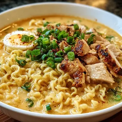 Creamy Garlic Chicken Ramen Recipe