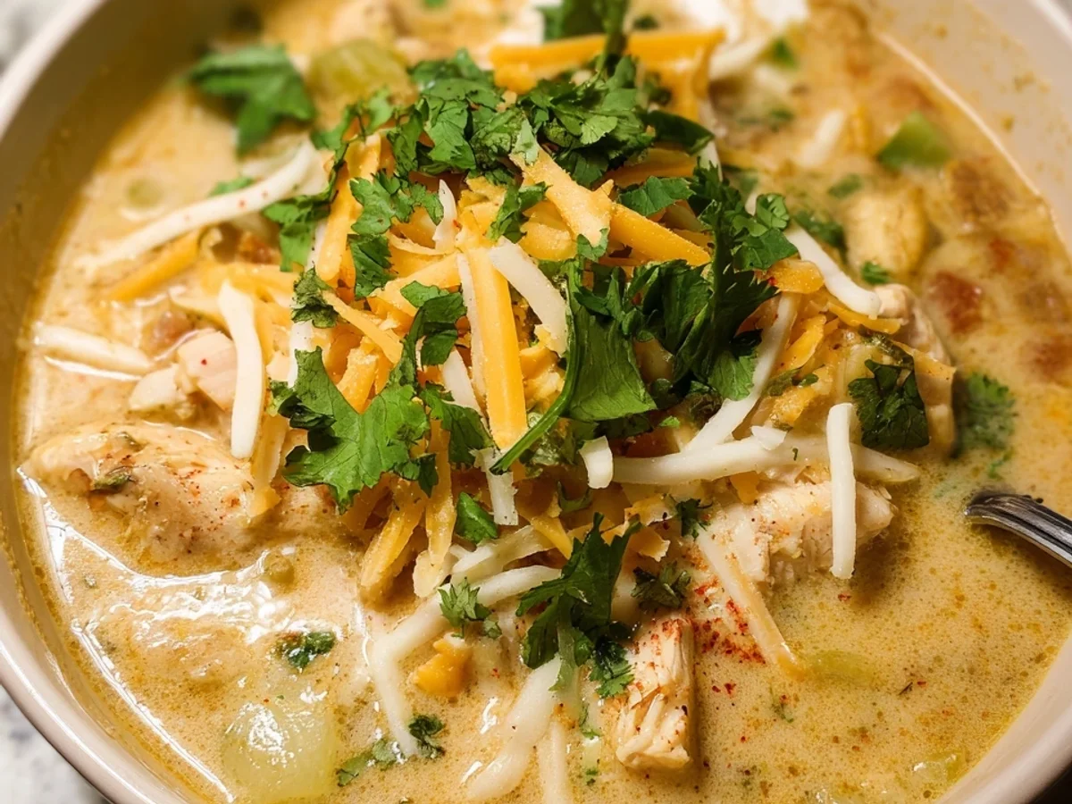 Creamy Green Chicken Enchilada Soup - Featured Image