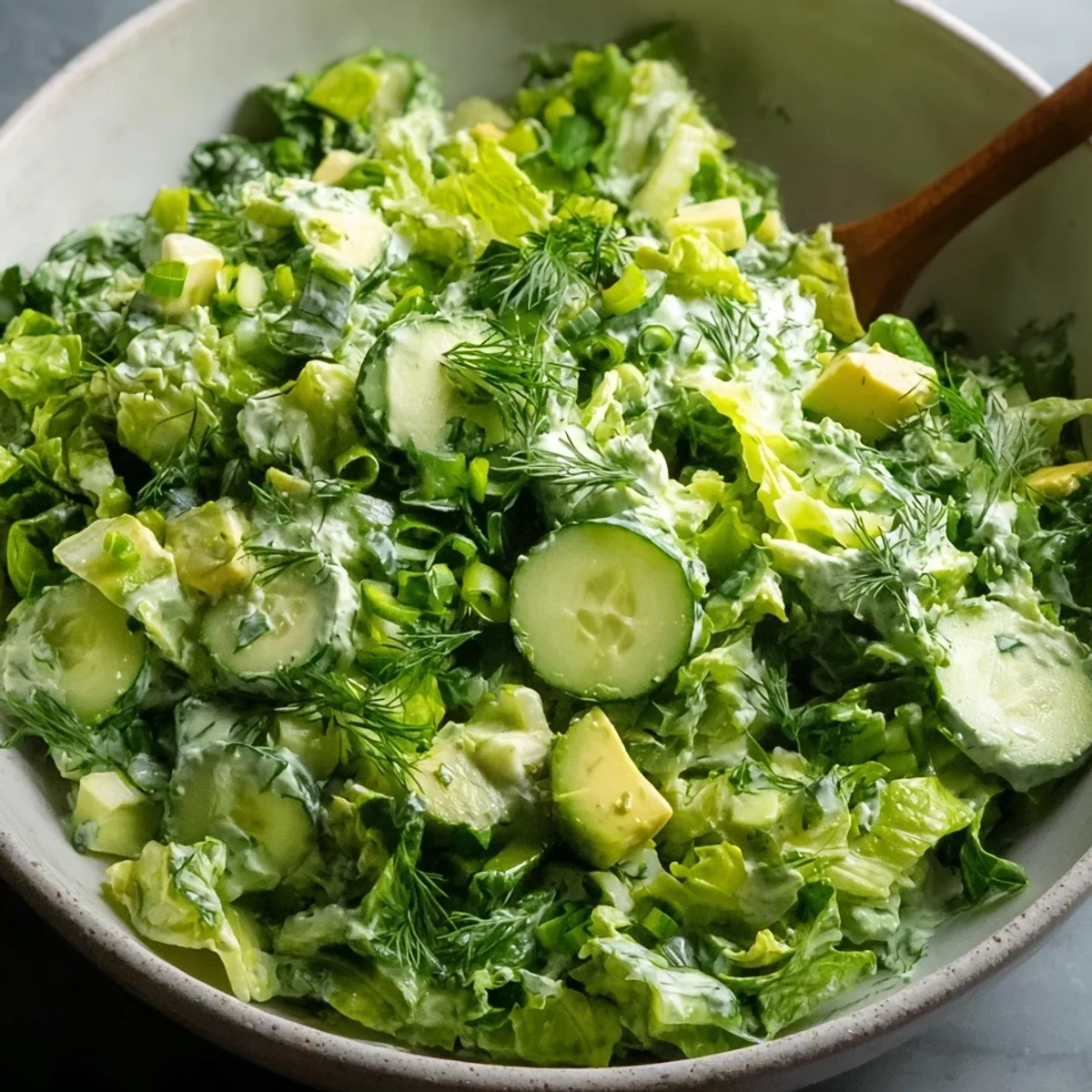 Creamy Green Goddess Salad with Fresh Herbs