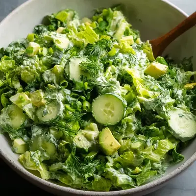 Creamy Green Goddess Salad with Fresh Herbs