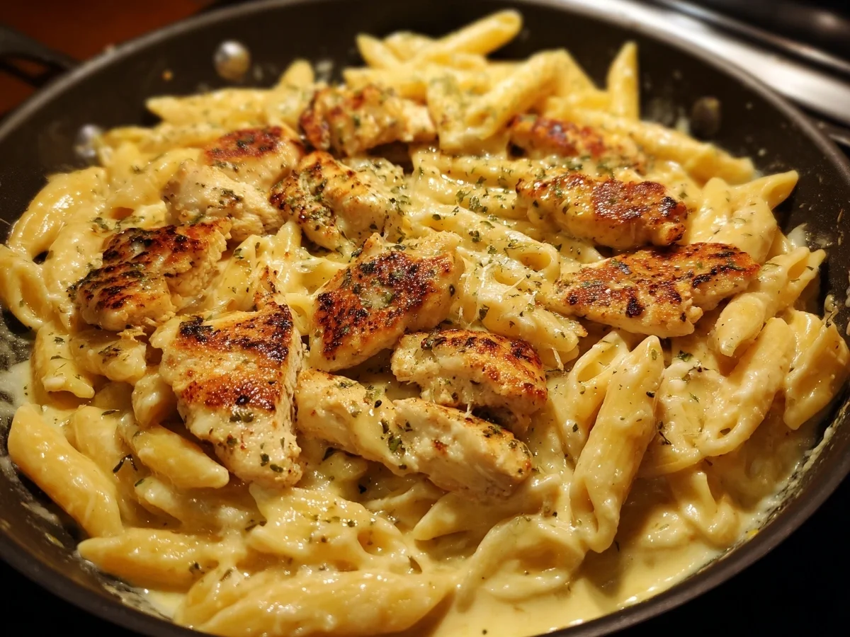 Creamy High-Protein Garlic Parmesan Chicken Pasta - Featured Image
