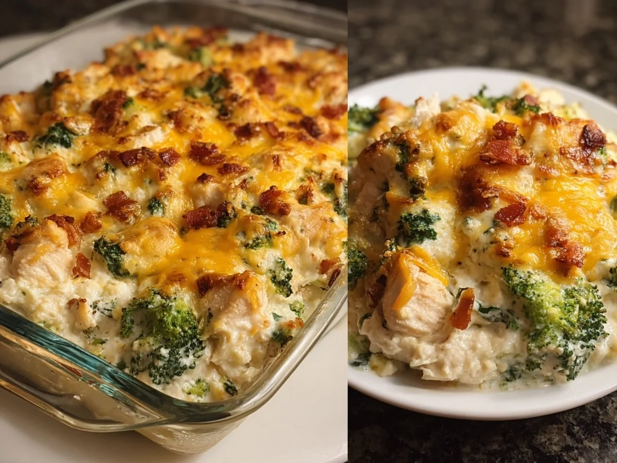Creamy Low Carb Chicken Casserole for Keto Dinner - Featured Image