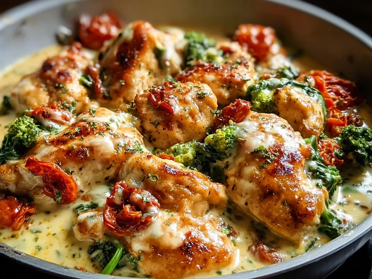 Creamy Low-Carb Tuscan Chicken for a Family Dinner - Featured Image