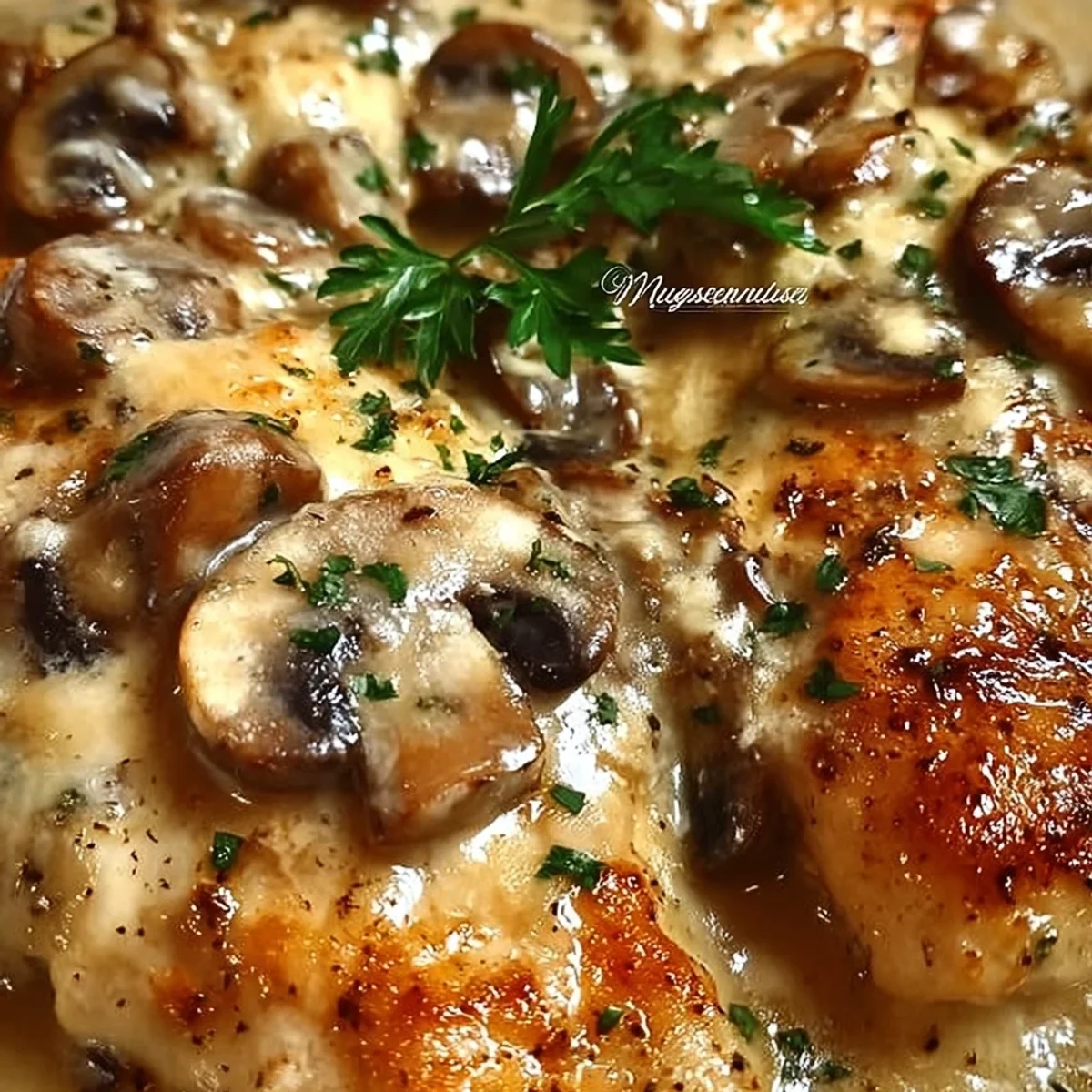 Creamy Mushroom Asiago Chicken in 30 Minutes
