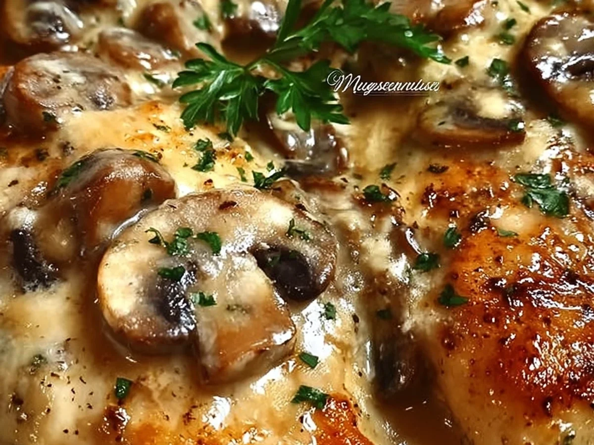 Creamy Mushroom Asiago Chicken in 30 Minutes - Featured Image