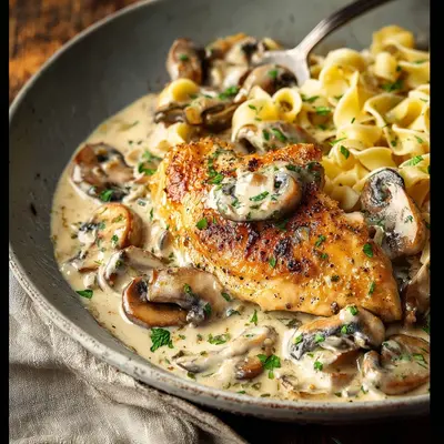 Creamy Mushroom Chicken Skillet Recipe