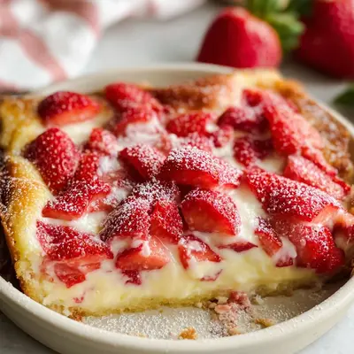 Creamy Strawberry Rhubarb Custard Dessert