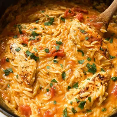 Creamy Tomato Orzo with Chicken: Easy Weeknight Meal