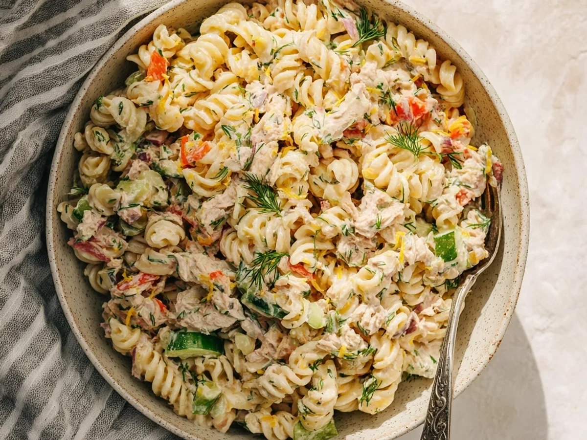 Creamy Tuna Pasta Salad: Simple, Hearty, & Quick - Featured Image
