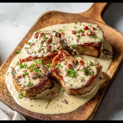Creamy Turkey Ham Lamb Chops: A Hearty Dinner