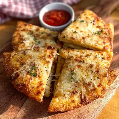 Crispy Air Fryer Cheesy Tortilla Garlic Bread