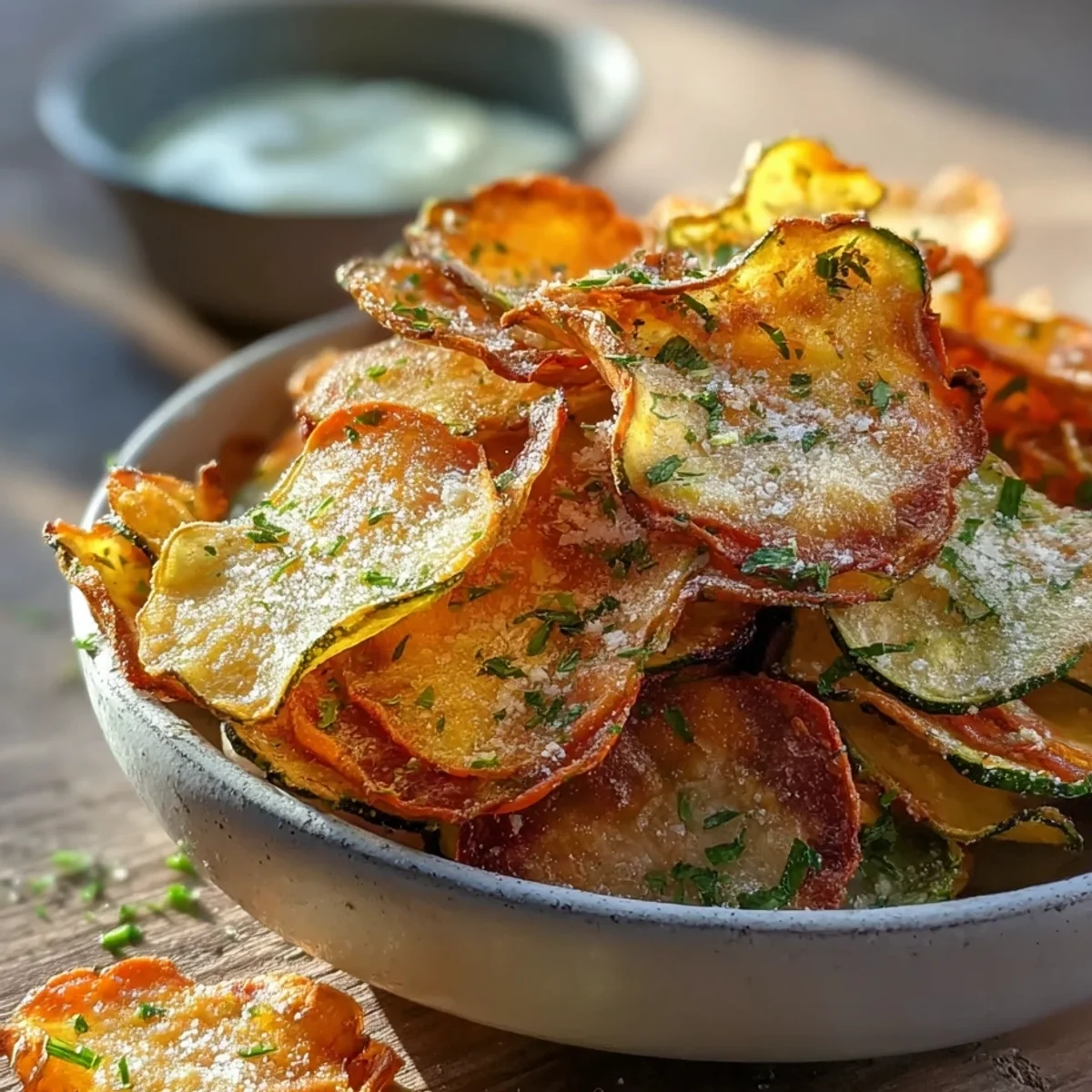 Crispy Air Fryer Parmesan Veggie Chips: Easy Snack
