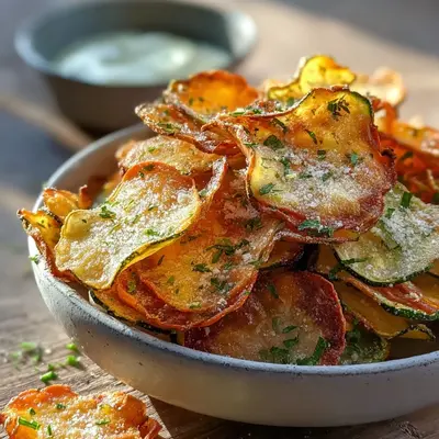Crispy Air Fryer Parmesan Veggie Chips: Easy Snack