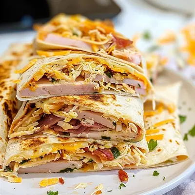 Crispy Air Fryer Ranch Crunchwrap: Chicken, Turkey, Ham!