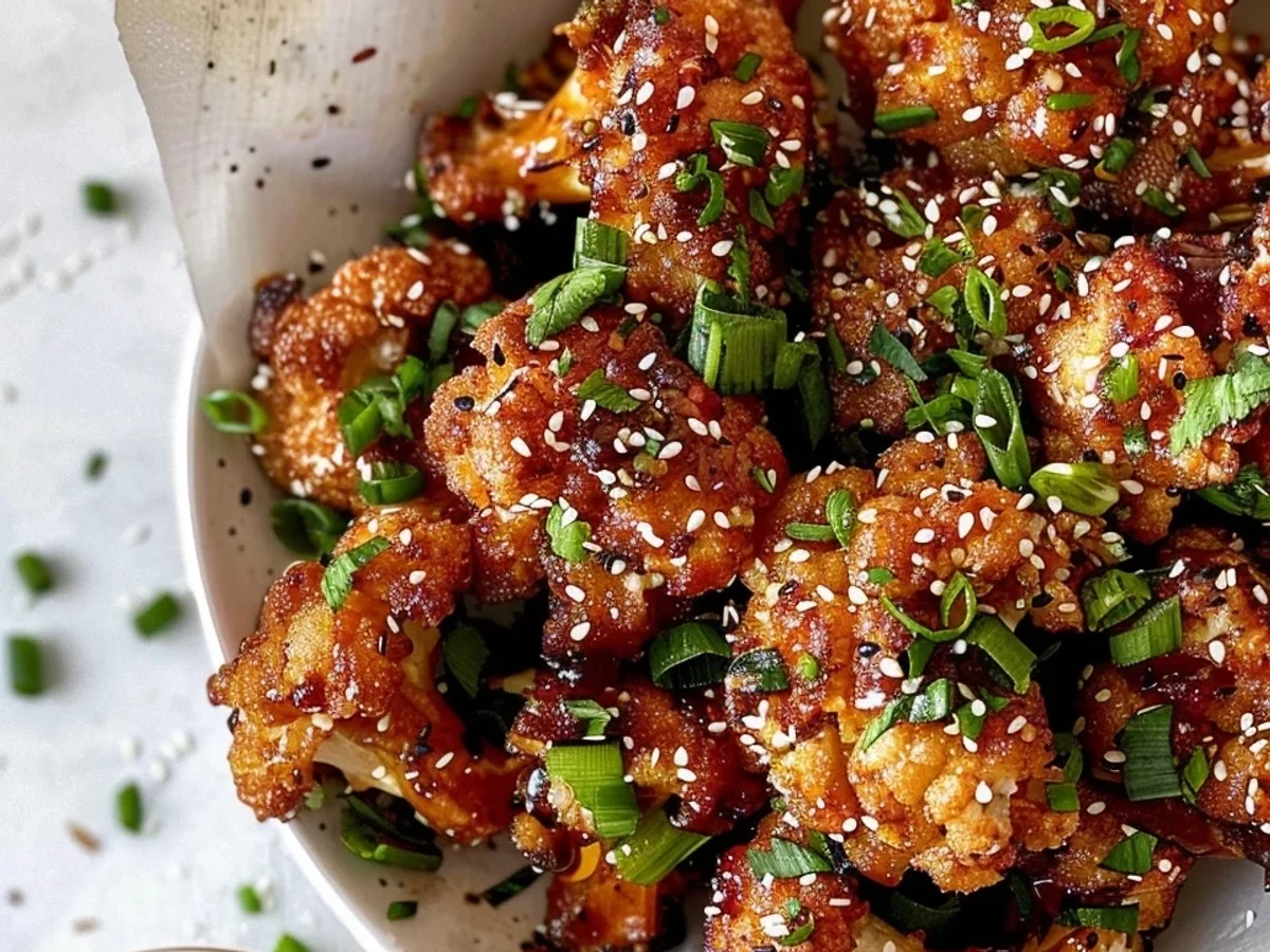 Crispy Air Fryer Sesame Cauliflower Wings for Game Night - Featured Image
