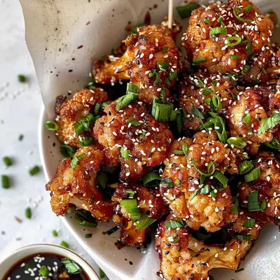 Crispy Air Fryer Sesame Cauliflower Wings for Game Night