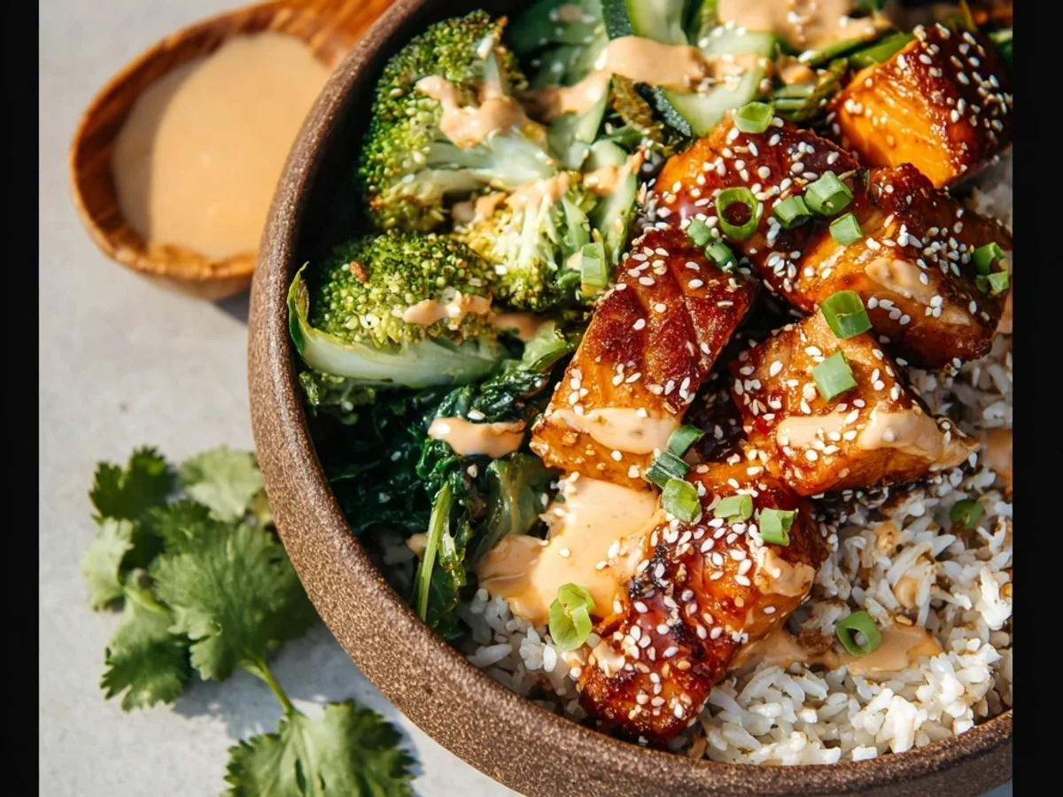Crispy Bang Bang Salmon Bowls Recipe: A Weeknight Favorite - Featured Image
