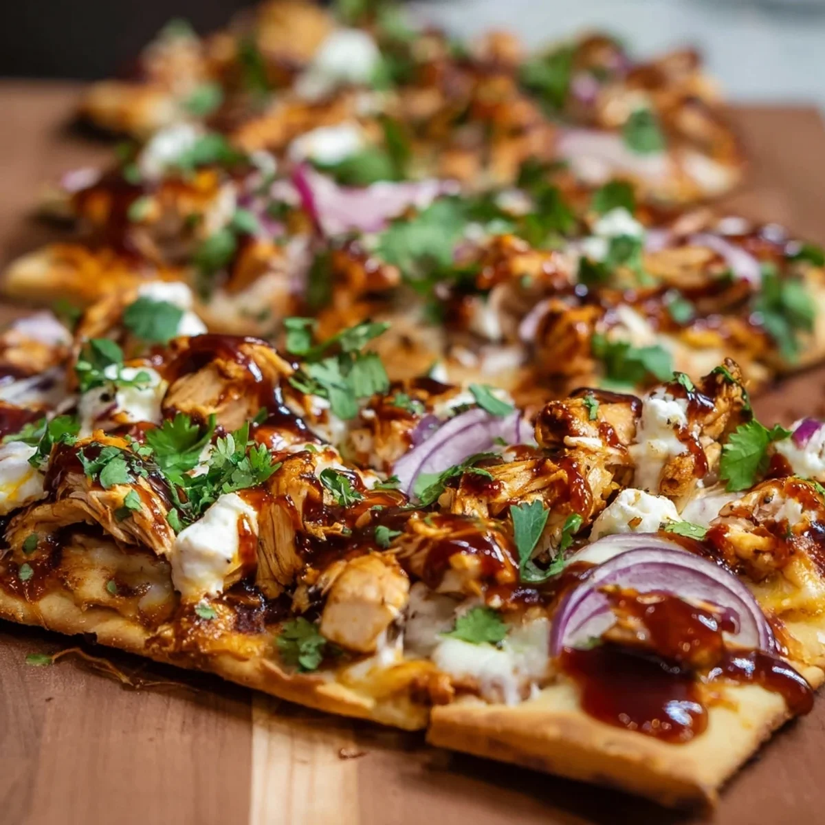 Crispy BBQ Chicken Flatbread: High Protein Dinner