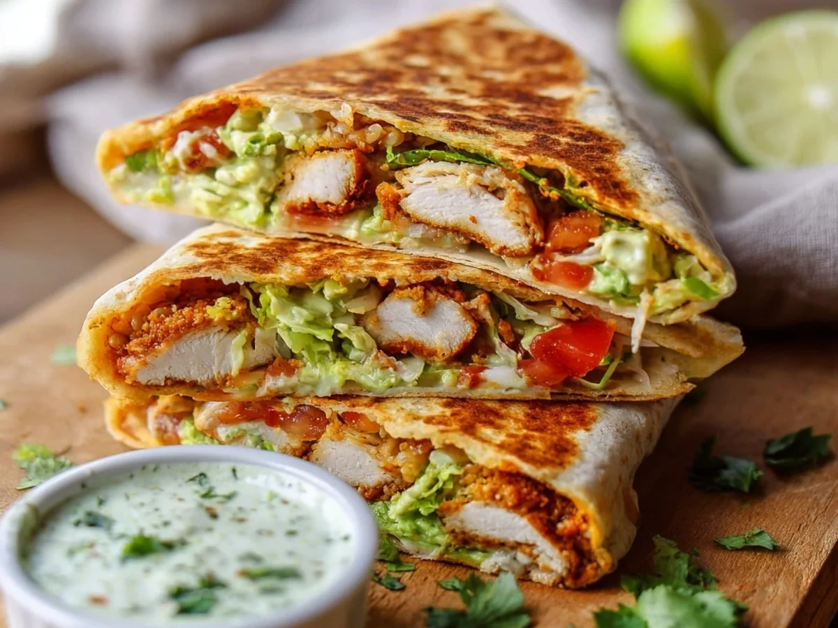 Crispy Chicken Crunch Wraps for a Lighter Bite - Featured Image