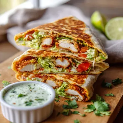 Crispy Chicken Crunch Wraps for a Lighter Bite