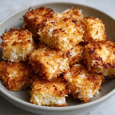 Crispy Coconut Crusted Tofu Bowl with Peanut Sauce