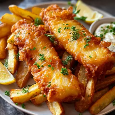 Crispy Non-Alcoholic Beer Battered Fish & Chips