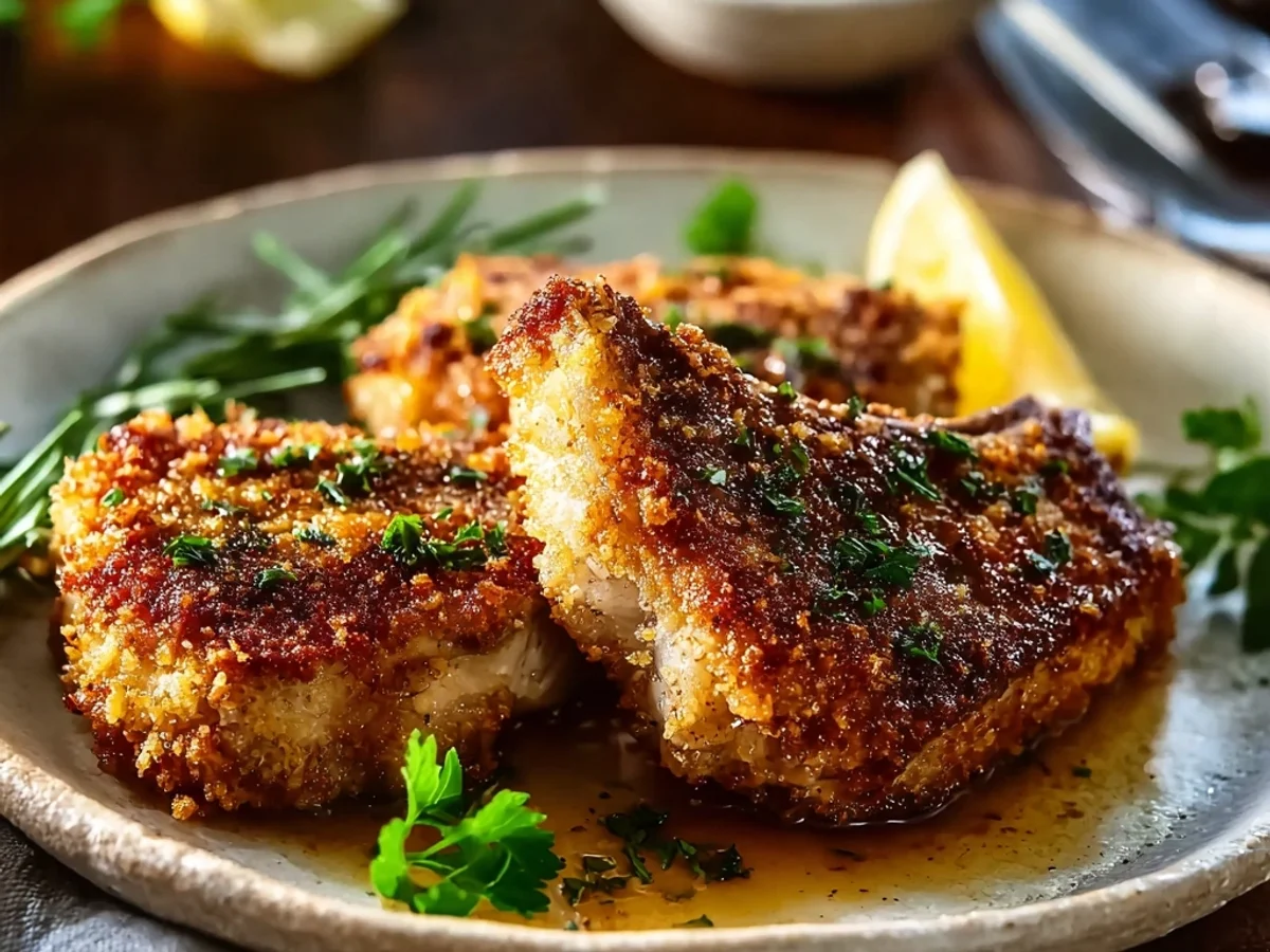 Crispy Parmesan Crusted Lamb Chops Recipe - Featured Image