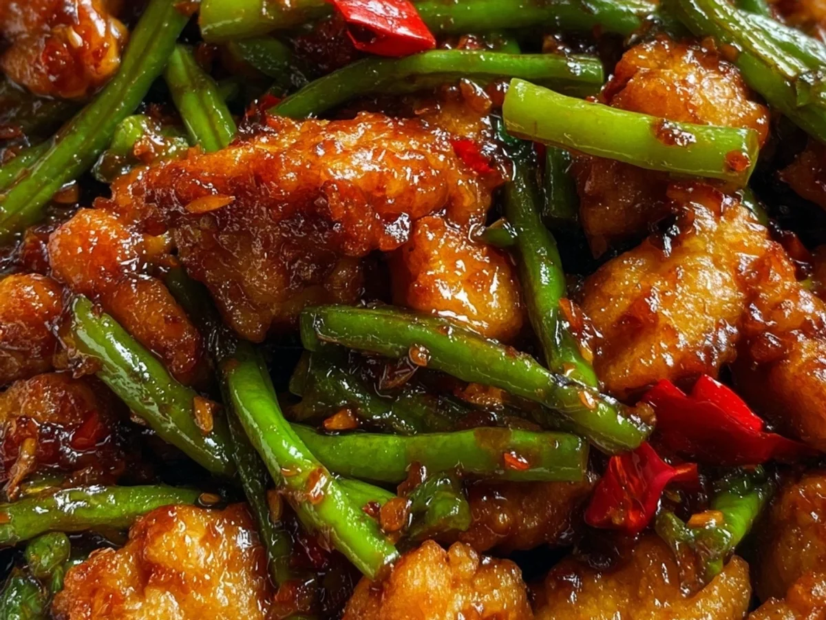 Crispy Sweet Chili Thai Chicken & Green Bean Stir Fry - Featured Image