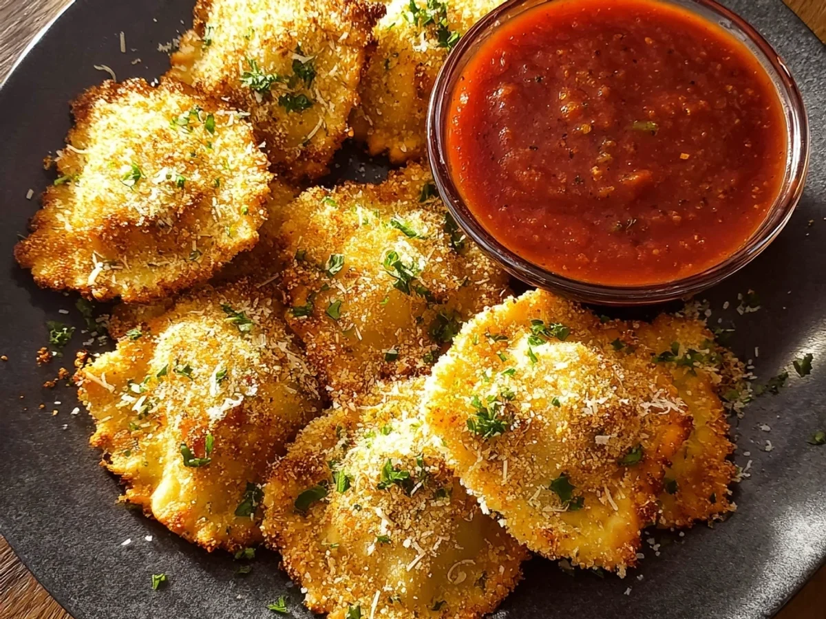 Crispy Toasted Ravioli in Air Fryer or Oven - Featured Image