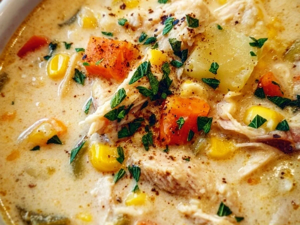 Crockpot Chicken Corn Chowder - Featured Image