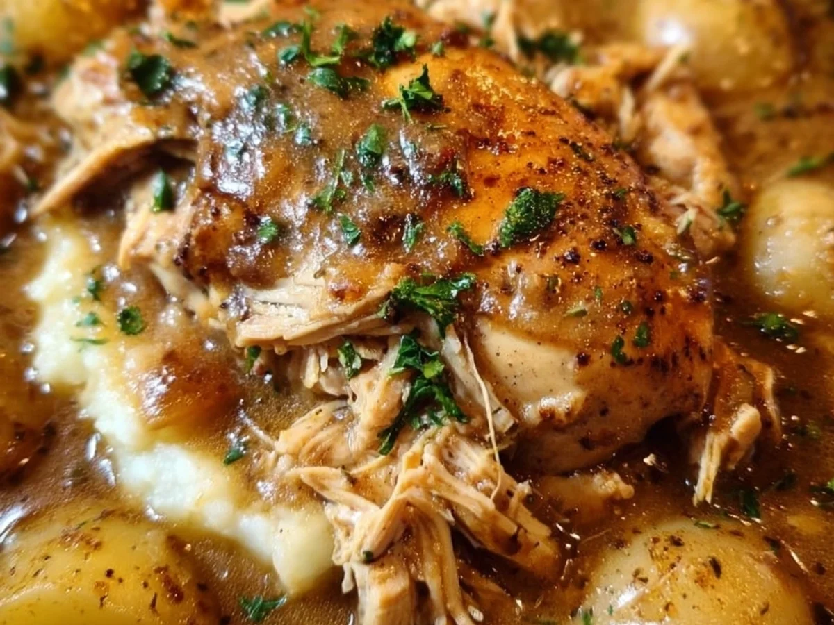 Crockpot Chicken Gravy: Easy Slow Cooker Dinner - Featured Image