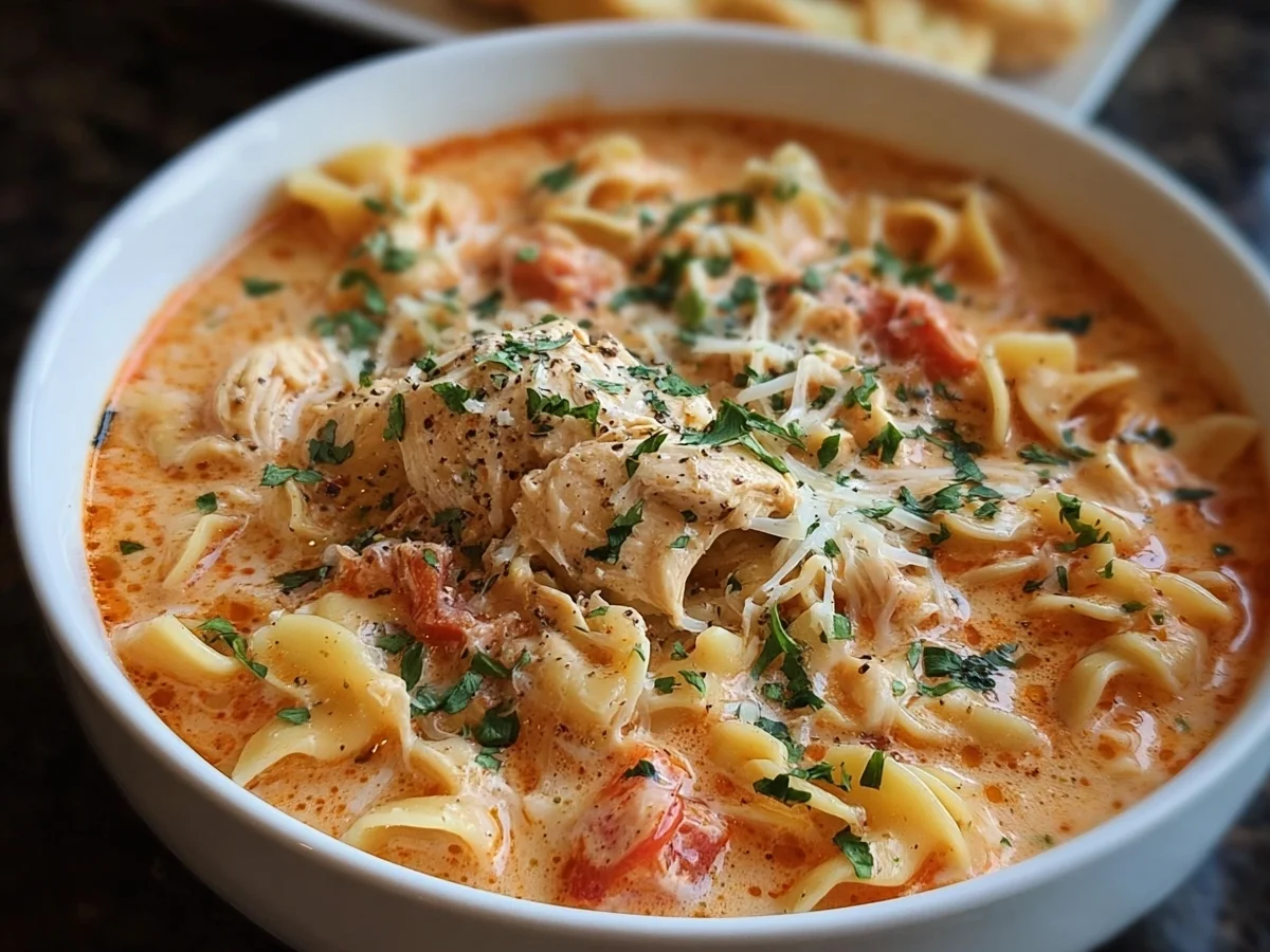 Crockpot Chicken Parmesan Soup Recipe - Featured Image