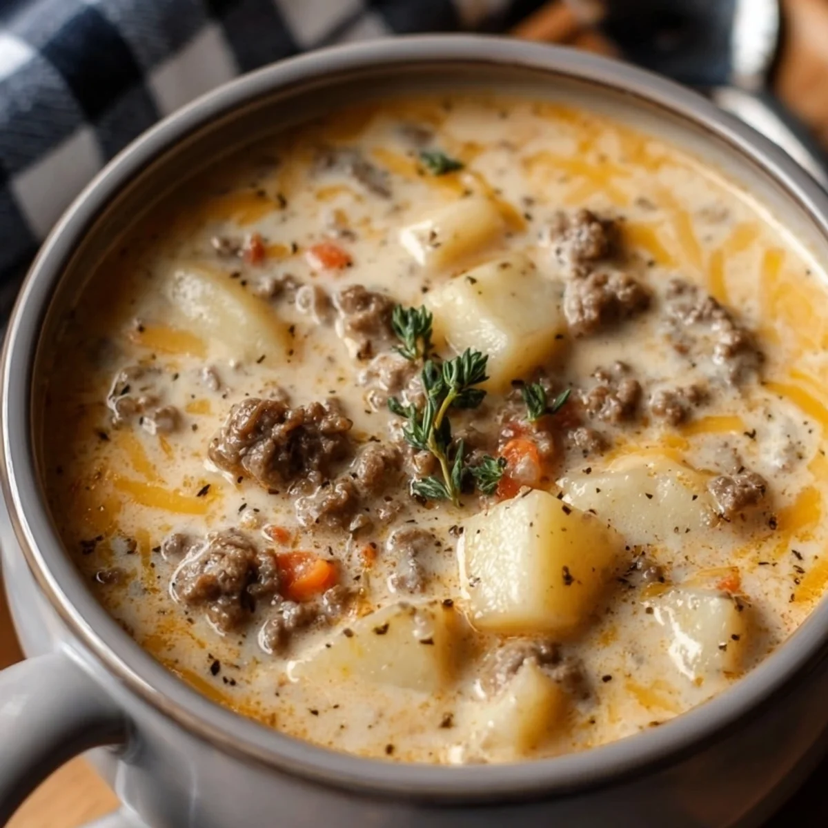 Crockpot Creamy Potato Hamburger Soup: Easy Weeknight Meal