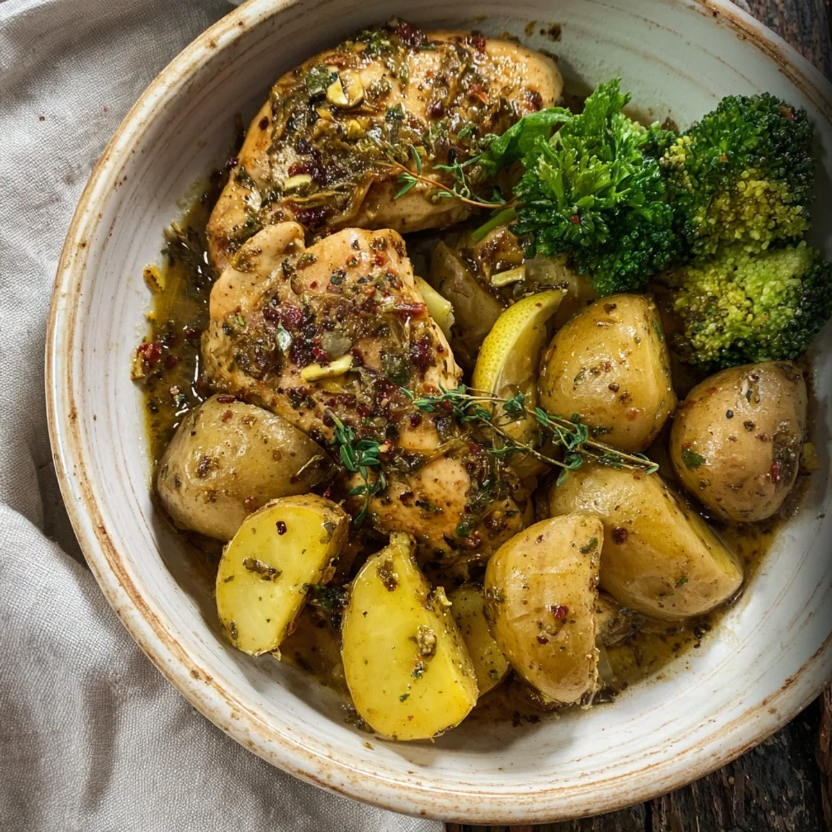 Crockpot Lemon Chicken & Potatoes: Zesty, Tender Meal