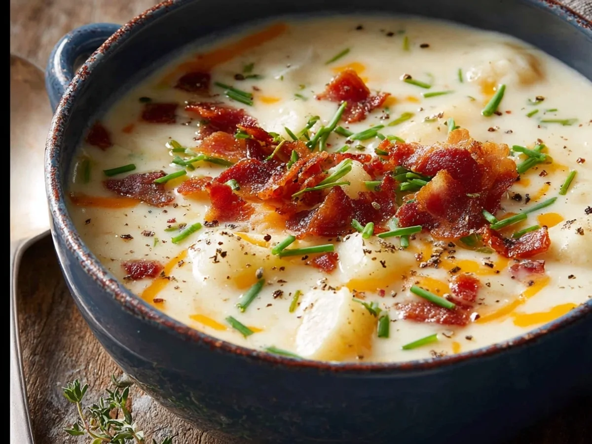 Crockpot Potato Soup: Hearty & Creamy Comfort Bowl - Featured Image