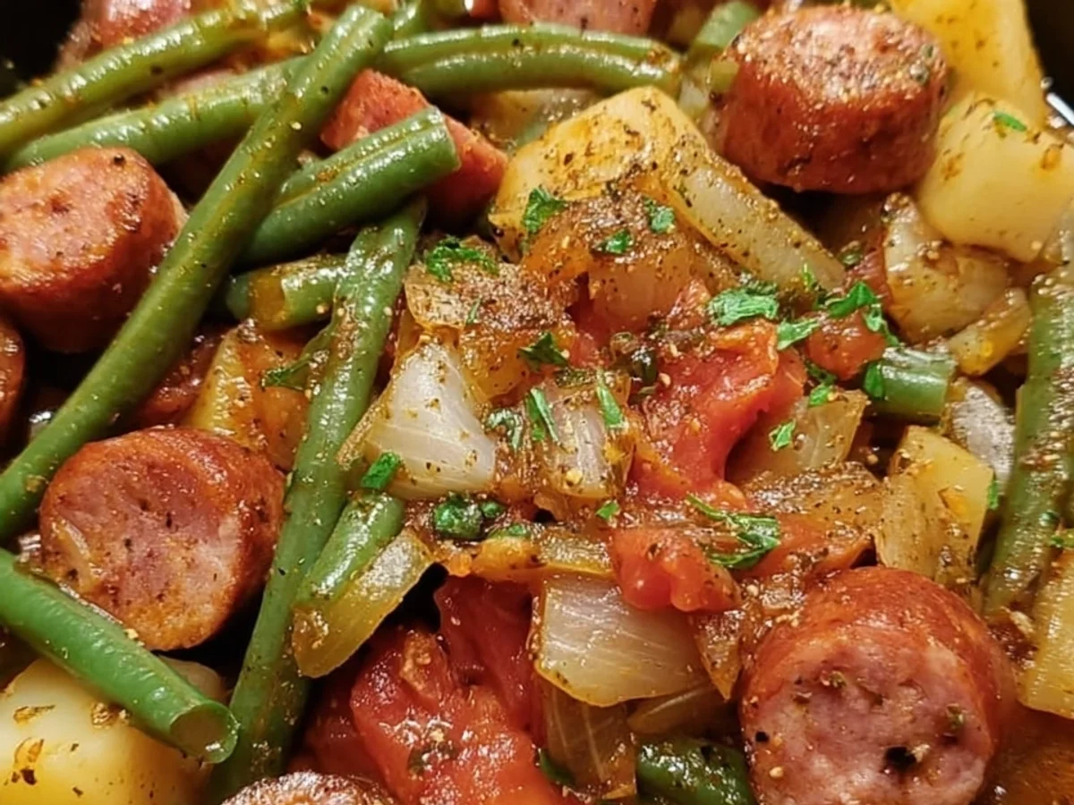 Crockpot Turkey Sausage & Green Beans: A Flavorful Delight! - Featured Image