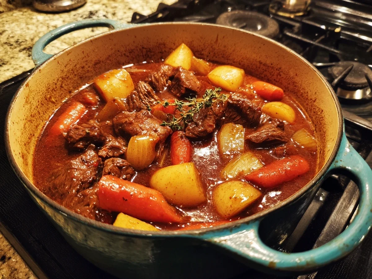 Dutch Oven Beef Stew Recipe - Featured Image
