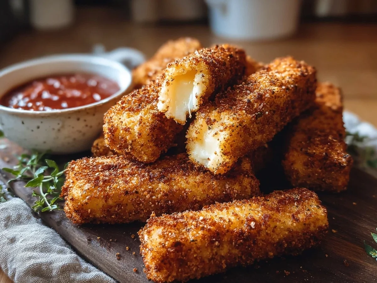 Easy Air Fryer Mozzarella Sticks: Crispy & Quick Snack - Featured Image