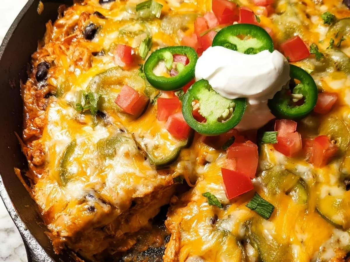 Easy Chicken Enchilada Skillet: One-Pan Dinner - Featured Image