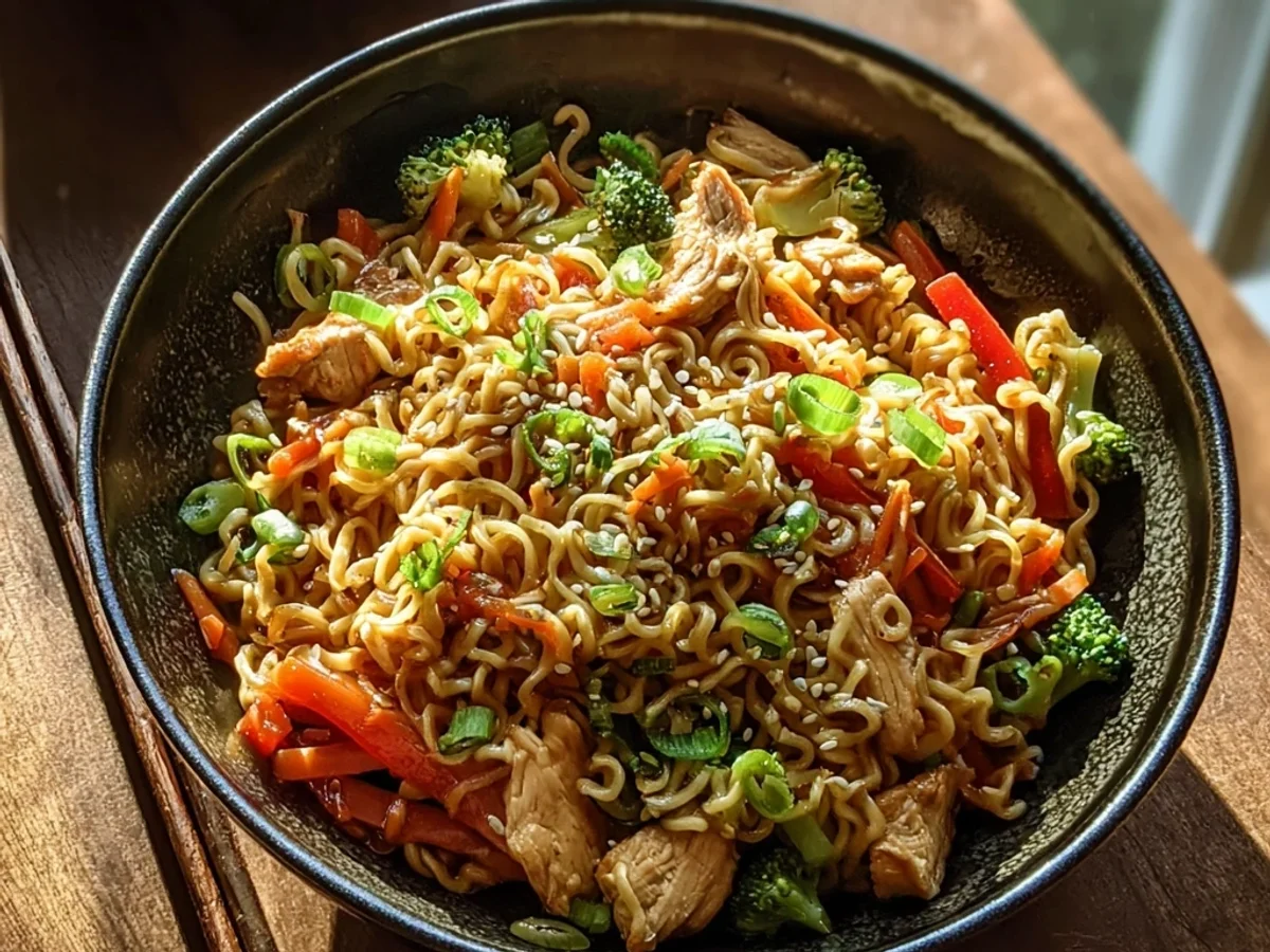 Easy Chicken Ramen Stir Fry: Speedy Dinner - Featured Image