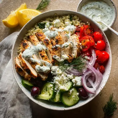 Easy Greek Chicken Bowls Recipe: Zesty Weeknight